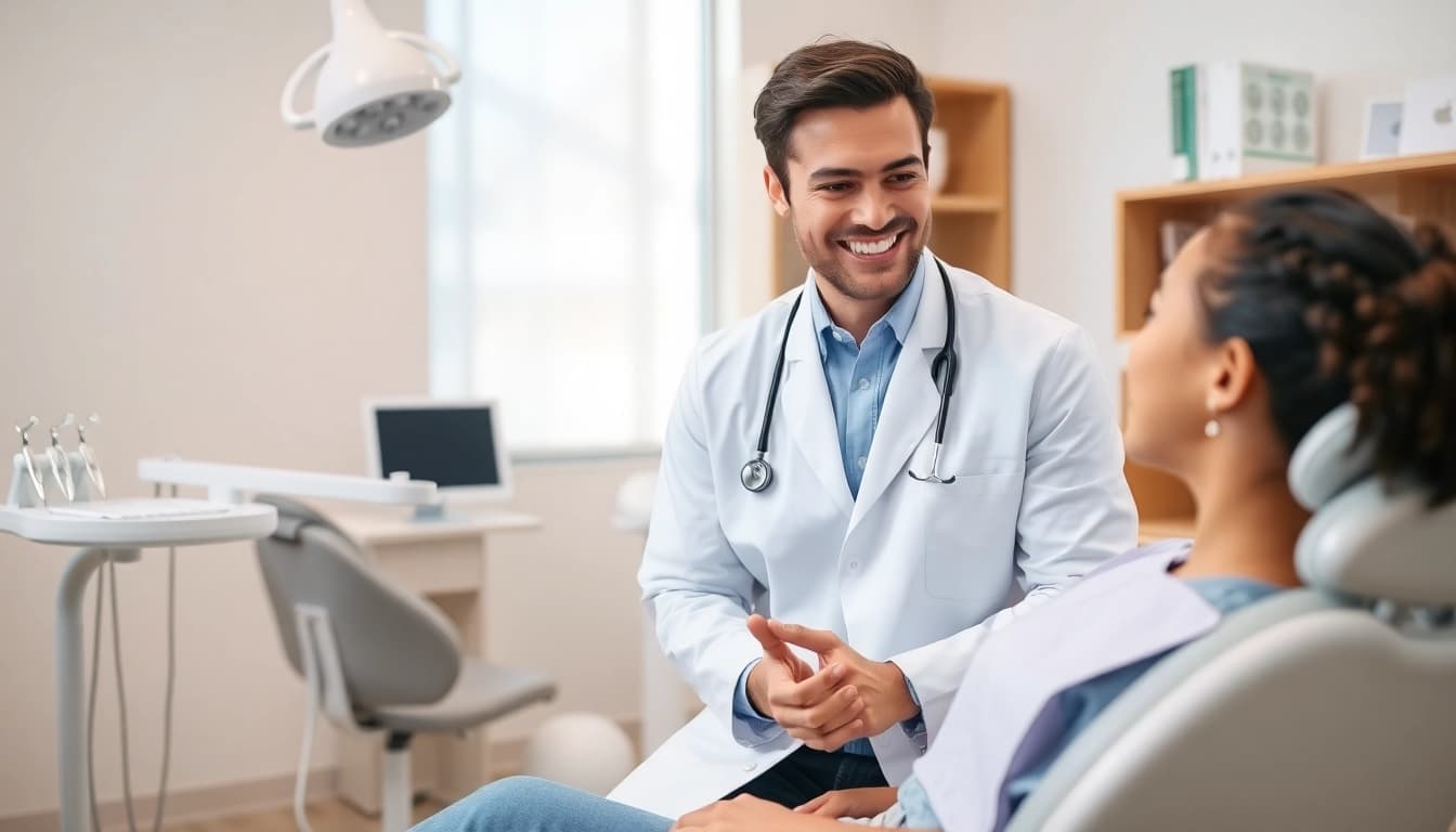 Level orthodontics consultation showcasing a specialist and patient in a modern clinic.