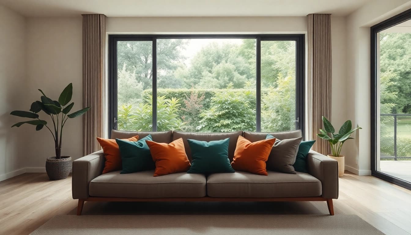 Experience Seamless Living with a tranquil, modern interior design featuring natural light and cozy elements.