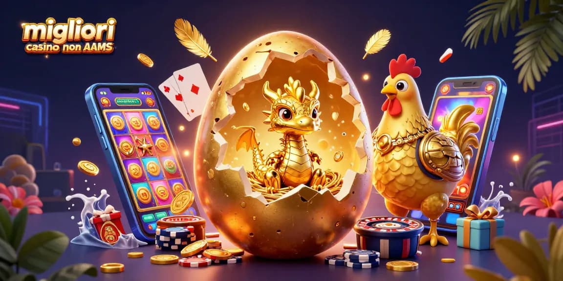 Scopri i migliori casino non AAMS con un drago d'oro e giochi d'azzardo spettacolari.