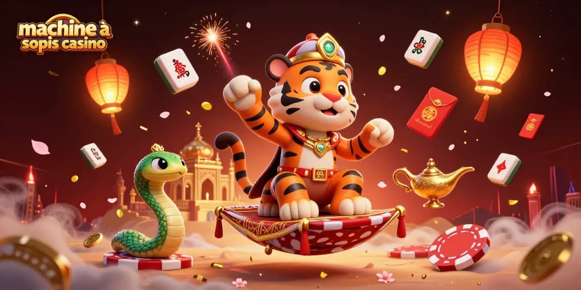 Découvrez la magie des machines à sous casino avec cette illustration colorée et animée.