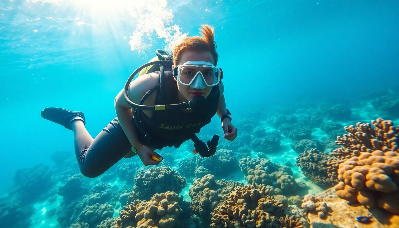 SSI Spezialkurse für professionelle Tauchertraining unter Wasser mit Korallenriffen.