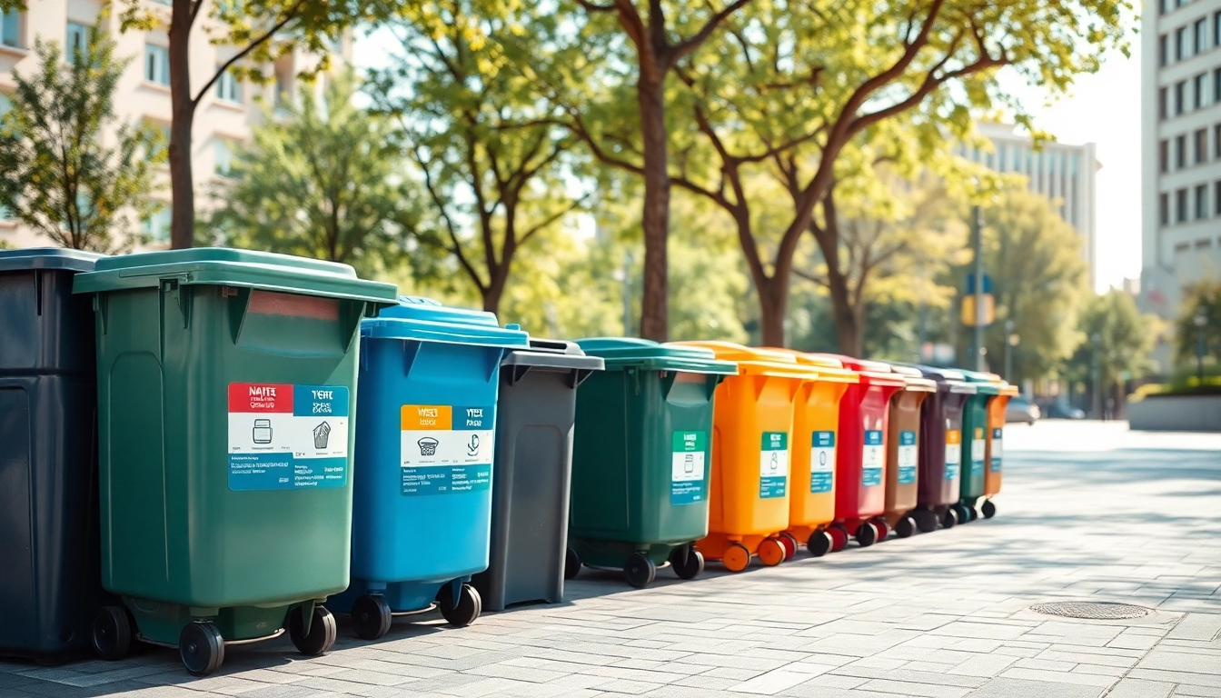Renting garbage bins rental for effective waste disposal in an urban setting.