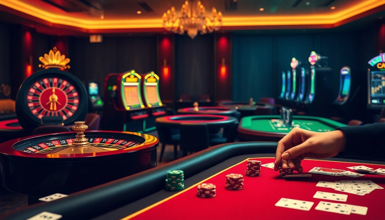 Vivez des jeux captivants dans un cadre de casino en ligne Français de luxe, avec des jeux de roulette et de cartes.