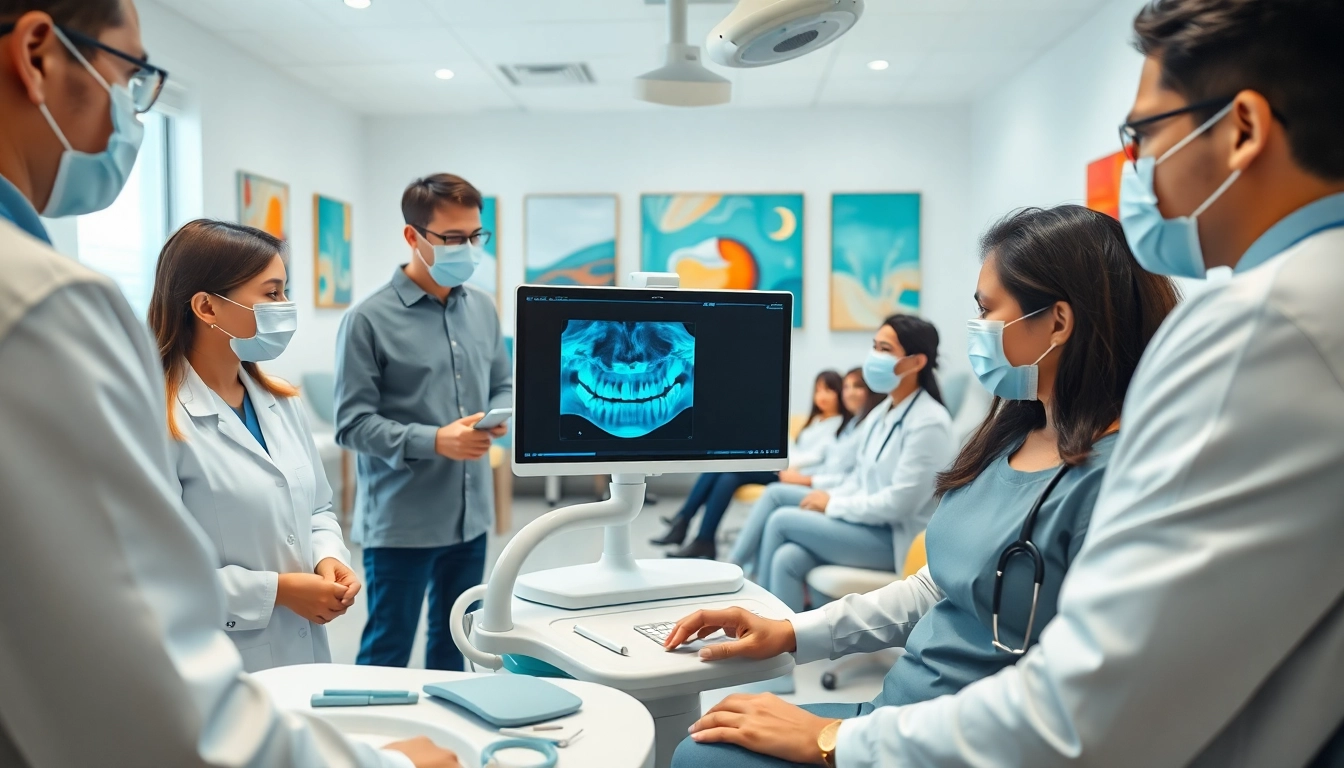 Enhancing Dental practice management with a collaborative team in a modern dental office environment