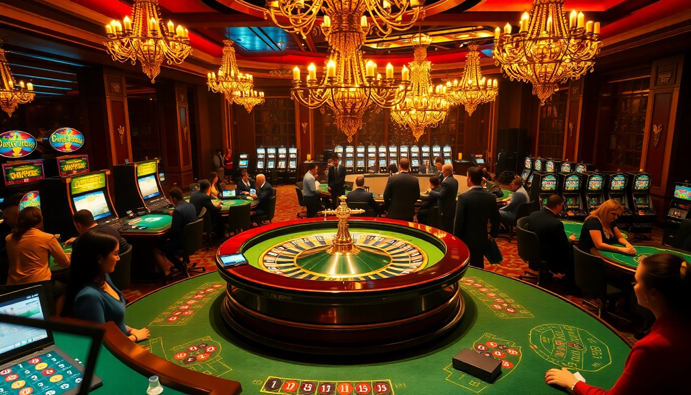 The vibrant casino scene featuring engaging players at roulette captures the essence of hidden wiki 2026, showcasing excitement and luxury.