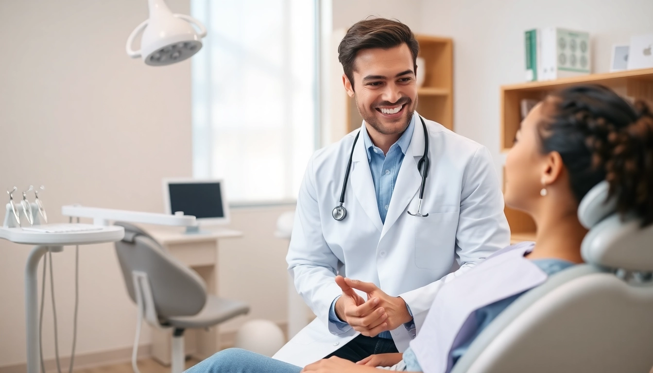 Level orthodontics consultation showcasing a specialist and patient in a modern clinic.