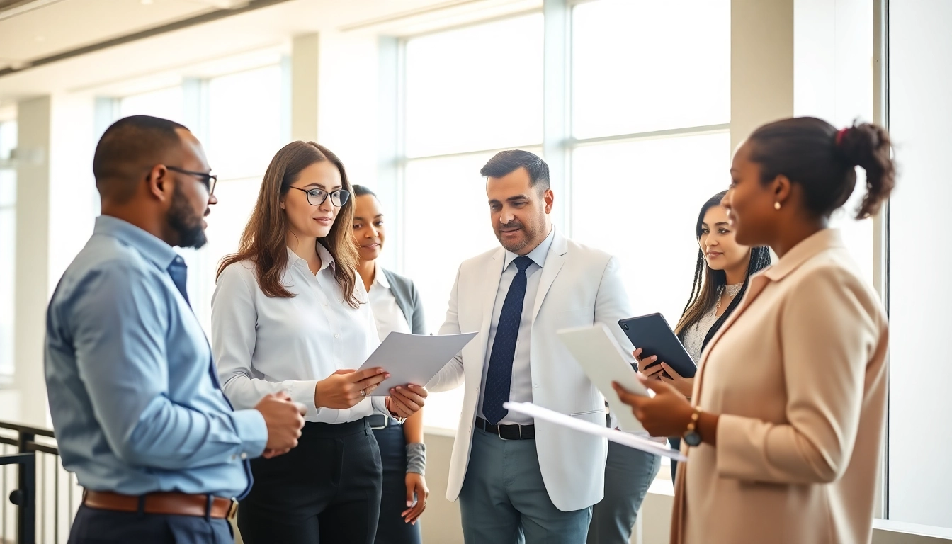 Engaged team focusing on FCPA/DCAA/Flowdown/ITAR/EAR compliance in a modern office.