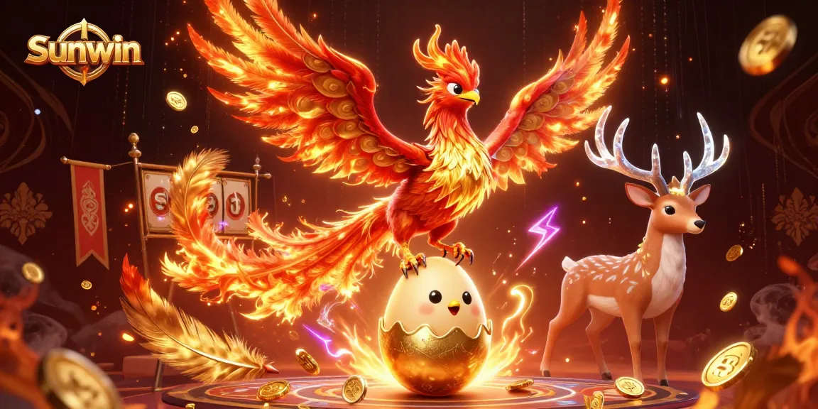 Play exciting slots at Sunwin with fiery phoenix visuals and dynamic game elements!