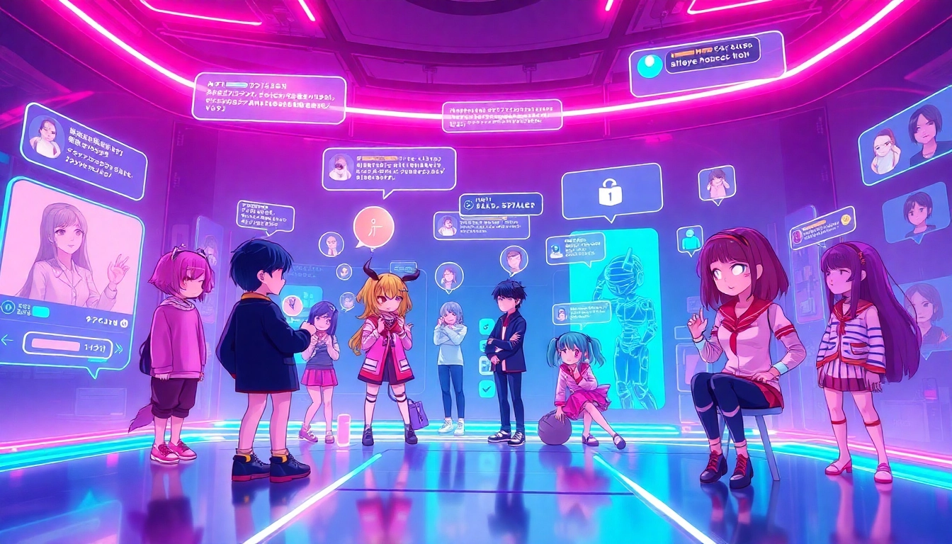 Engaging NSFW character AI interactions in a vibrant digital chat landscape.