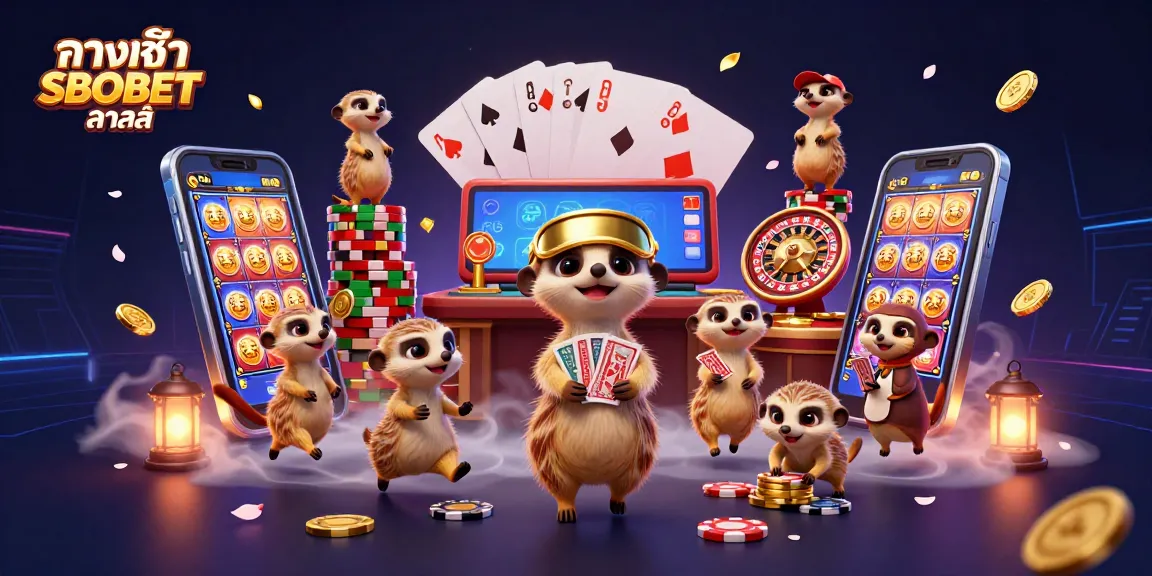Engage with ทางเข้า SBOBET ล่าสุด in this vibrant 3D casino scene, showcasing thrilling gaming action.