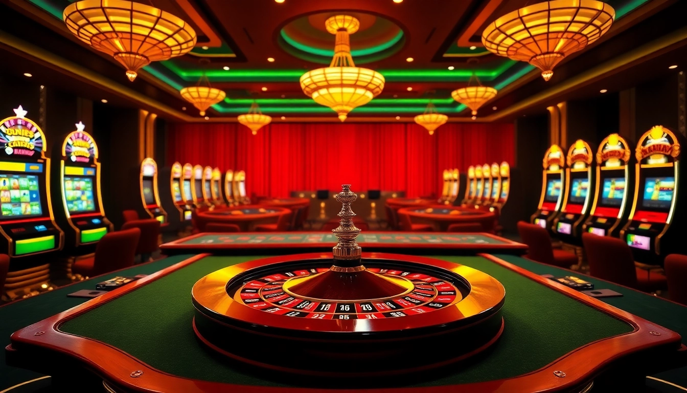 Une scène de jeu palpitante mettant en avant une roue de roulette dans un casino en ligne français pour une expérience immersive de jeu en ligne.