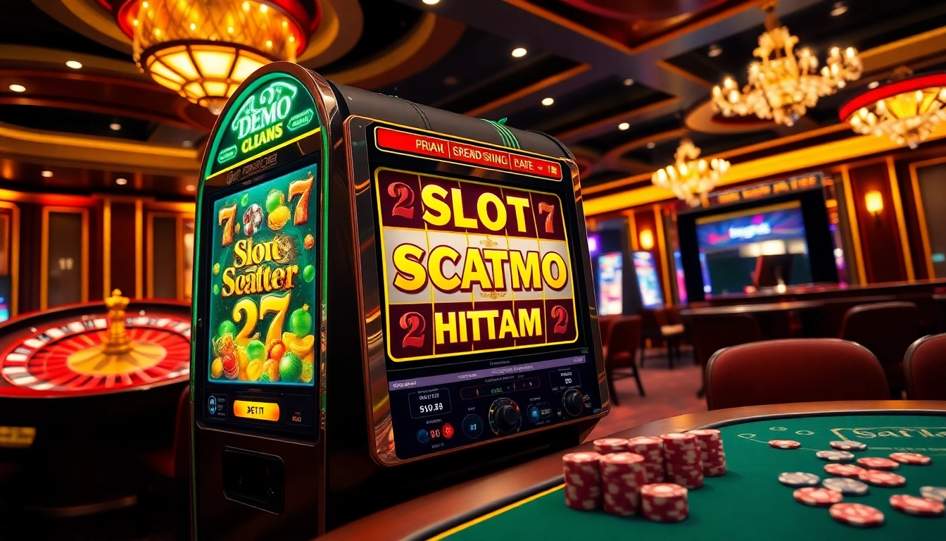 Win big with slot demo scatter hitam on a vibrant casino floor filled with excitement.