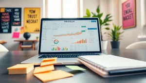 Boost your marketing insights with an active smm reseller panel displayed on a laptop in a bright office.