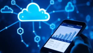 Explore the best cloud mining options with a professional mobile interface showing rising profits.