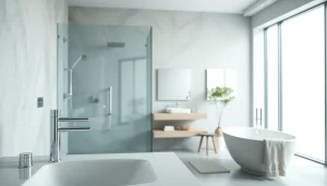 Sonni sanitär GmbH bietet hochwertige Badezimmerprodukte in einem eleganten Setting an.