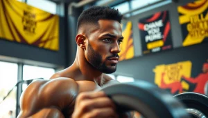 Chance Freeman lifting weights in a gym, showcasing determination and athleticism.