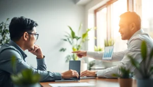 카드현금화를 상담하는 금융 전문가와 고객의 모습