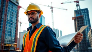 Manhattan General Contractor overseeing a busy construction site, showcasing activity and professional engagement.
