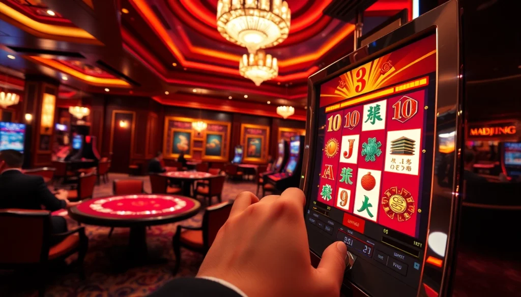 Rasakan sensasi permainan demo Mahjong Slot di lingkungan kasino mewah.