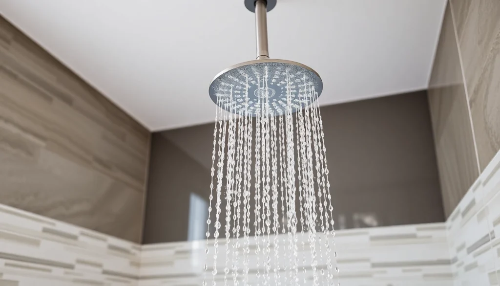 Enhancing relaxation with sunny shower USA modern shower installation in a bright bathroom.