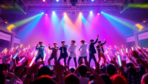 BTS performing live with energetic choreography, capturing the latest bts news moment.