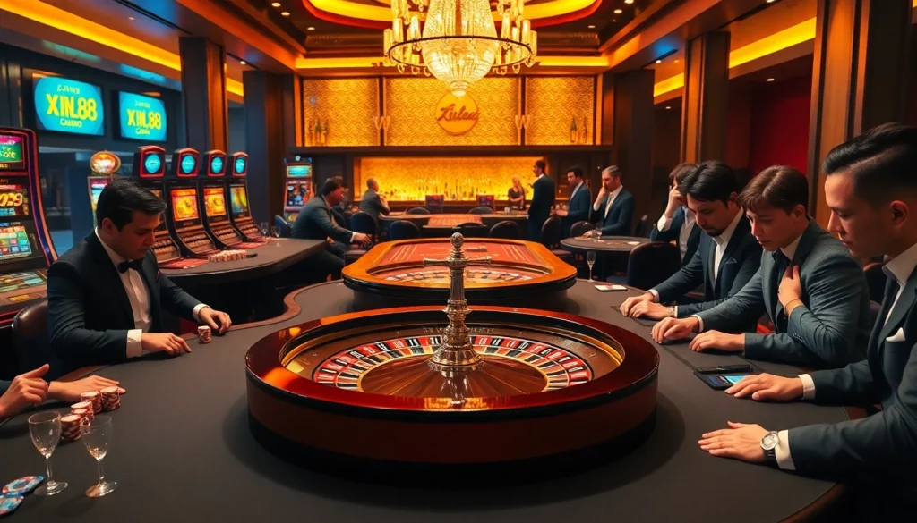 Experience the excitement of winning at xin88's luxurious casino tables and slot machines.