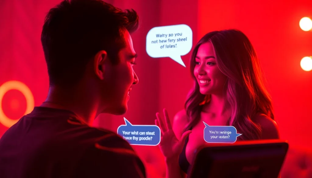 Engaging conversation with NSFW character AI on a vibrant digital interface