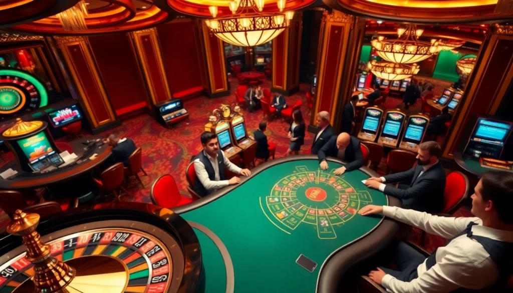 Vivez l'excitation du casino en ligne français avec des joueurs engagés dans des activités de jeu vibrantes.