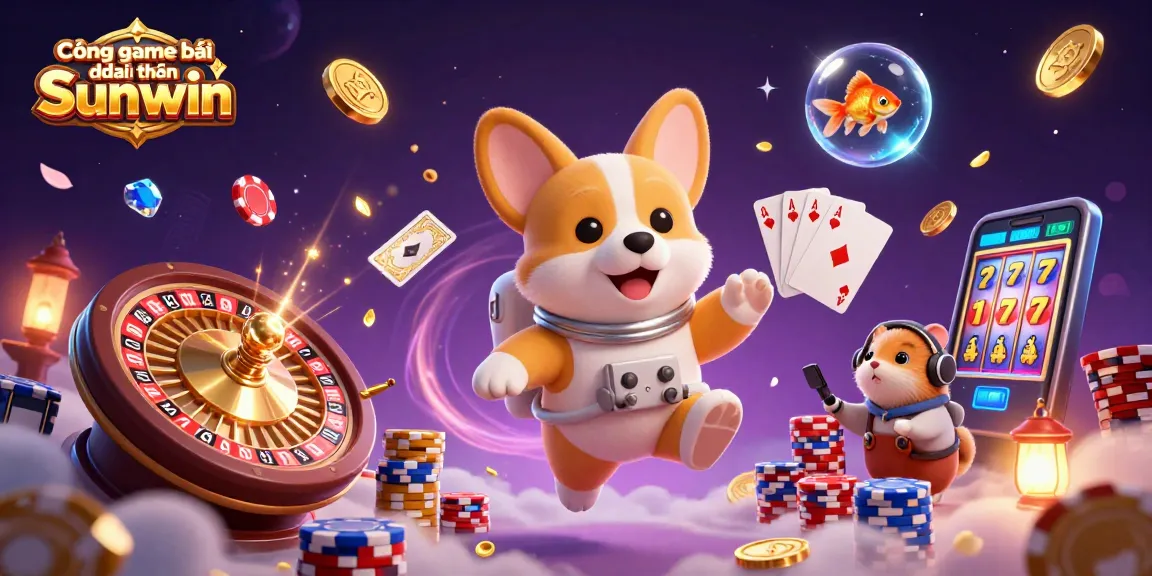 Cổng game bài đổi thưởng Sunwin showcases an exciting digital casino adventure with dynamic characters and game elements.